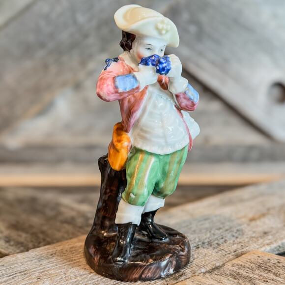 Antique German Porcelain Meissen Dresden Boy Porcelain Figurine, Numbered Piece - Picture 8 of 8